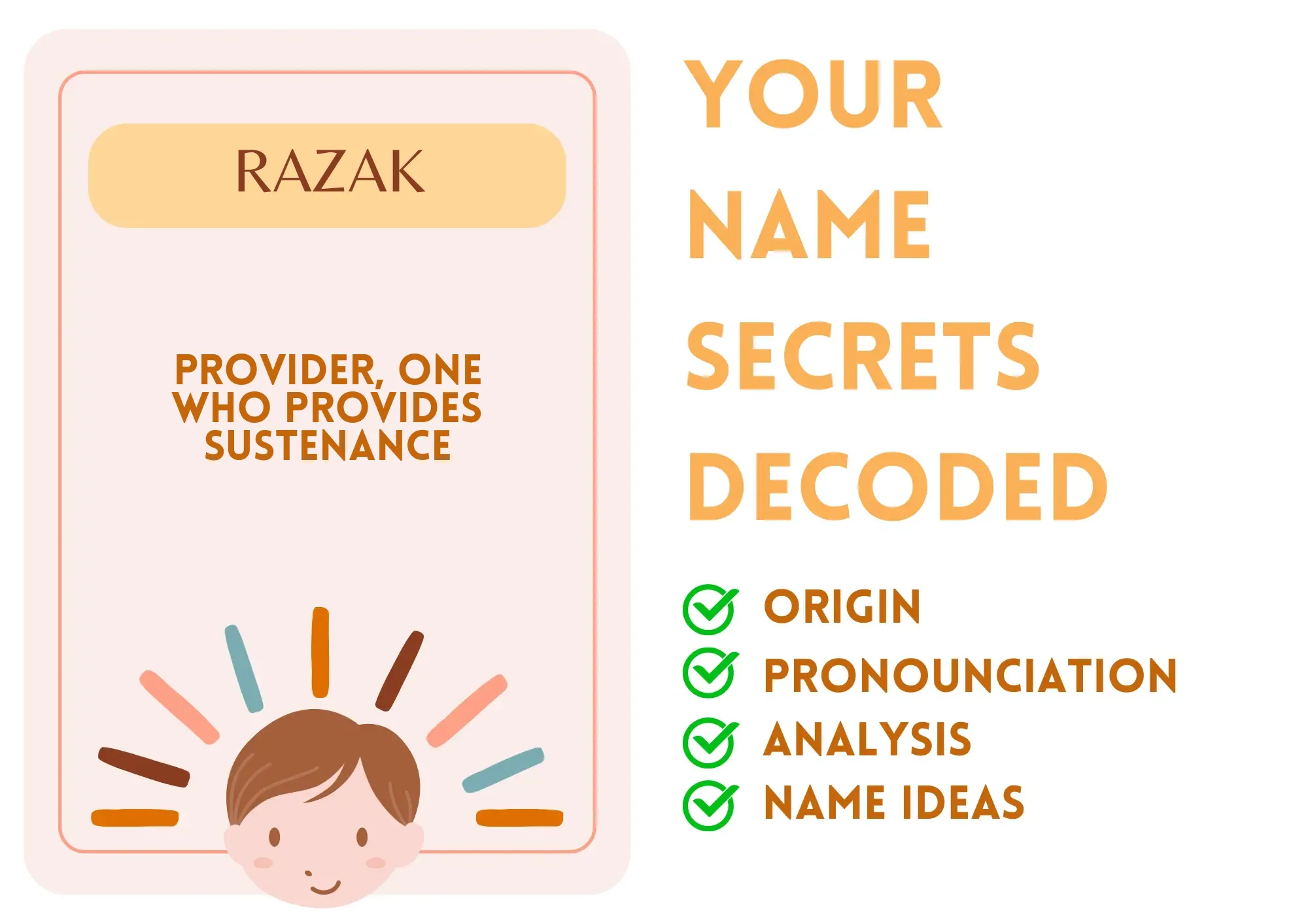 Razak - Islamic Boy Name Meaning and Pronunciation
