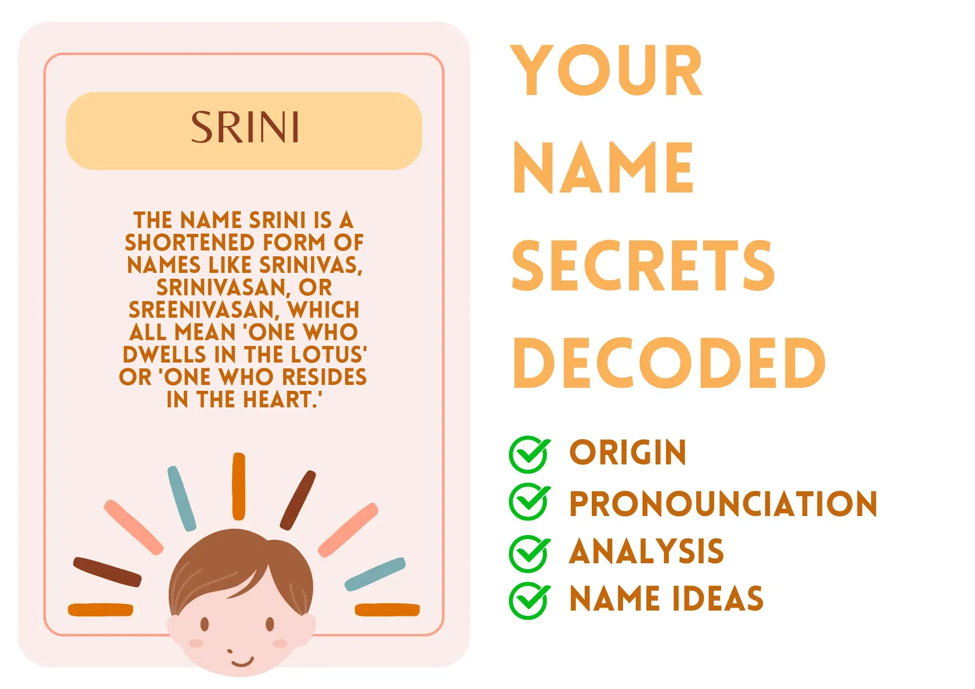 Srini - Hindu Boy Name Meaning and Pronunciation