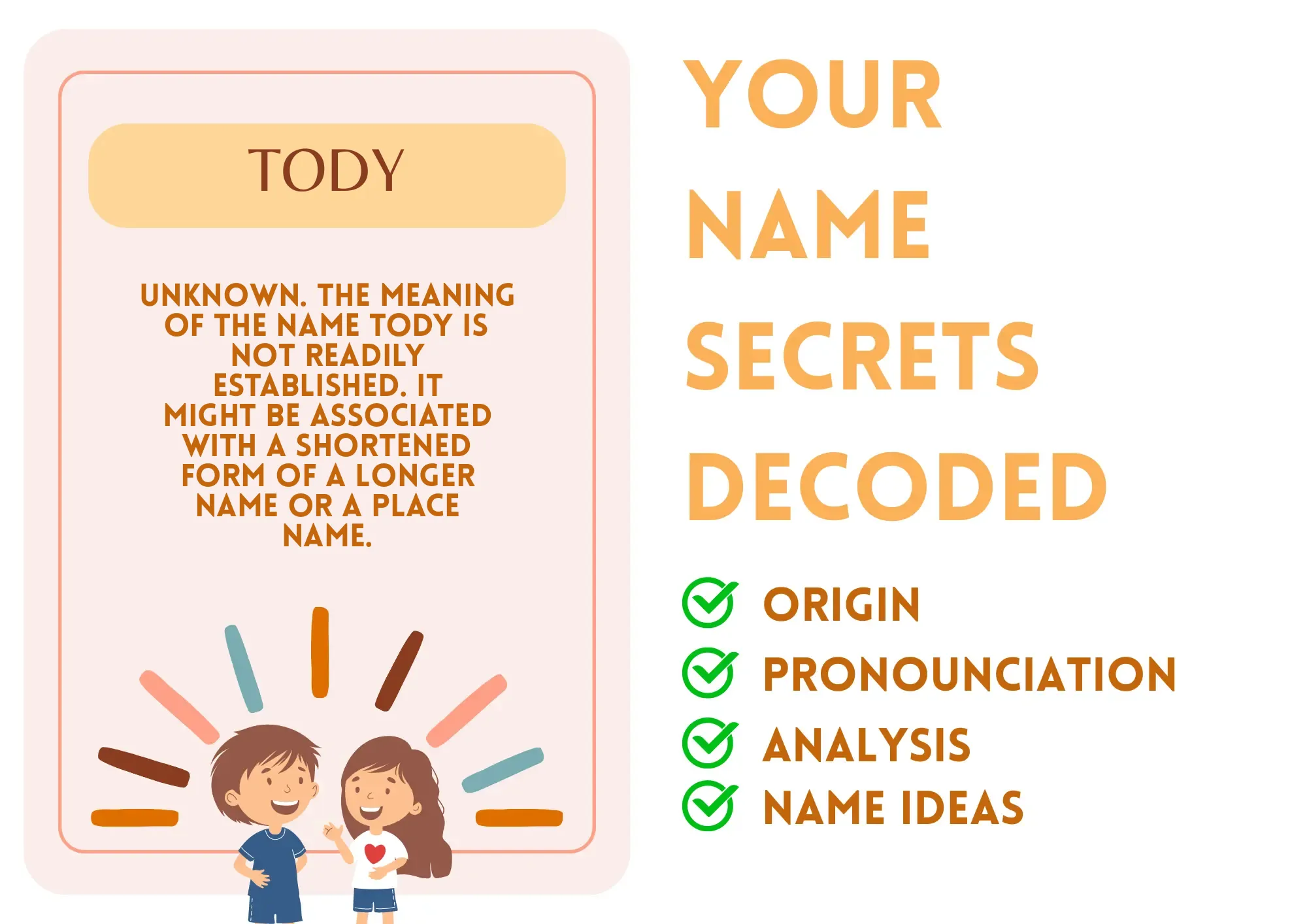 Tody - Name Meaning and Pronunciation